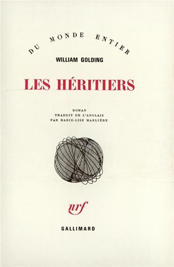 Couverture du livre « Les héritiers » de William Golding aux éditions Gallimard