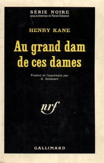 Couverture du livre « Au grand dam de ces dames » de Kane Henry aux éditions Gallimard