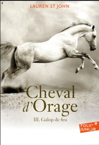 Couverture du livre « Cheval d'orage Tome 3 ; galop de feu » de Lauren St John aux éditions Gallimard-jeunesse