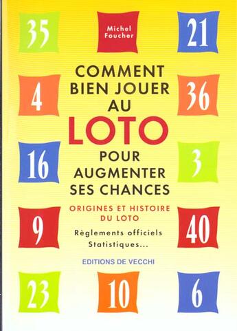 Couverture du livre « Comment gagner au loto » de Michel Foucher aux éditions De Vecchi