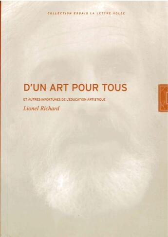 Couverture du livre « D'un art pour tous » de Lionel Richard aux éditions Lettre Volee