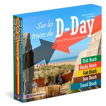 Couverture du livre « Sur les traces du D-Day ; coffret » de Stephane Simonnet aux éditions Schneider Text