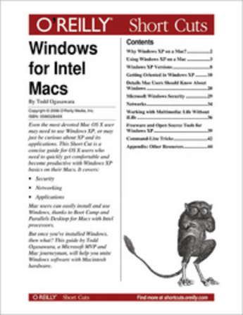 Couverture du livre « Windows for Intel Macs » de Todd Ogasawara aux éditions O'reilly Media