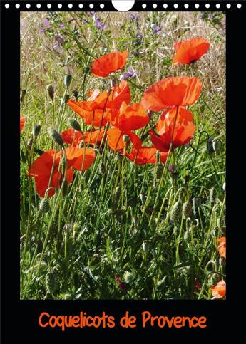 Couverture du livre « Coquelicots de Provence (Calendrier mural 2020 DIN A4 vertical) ; Photos des coquelicots de Provence (Calendrier mensuel, 14 Pages ) » de Dumont Brigitte aux éditions Calvendo