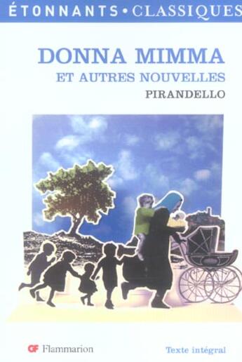 Couverture du livre « Donna mimma - et autres nouvelles » de Luigi Pirandello aux éditions Flammarion