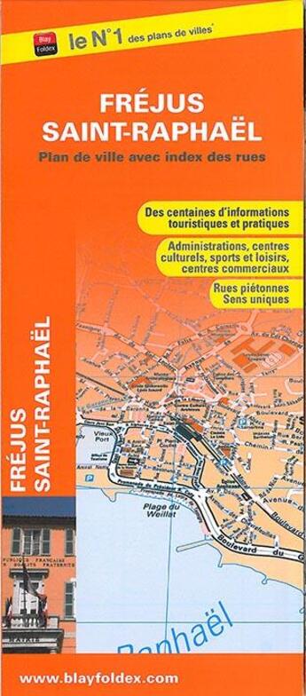 Couverture du livre « Fréjus, Saint-Raphaël ; plan de ville avec index de rues » de  aux éditions Blay Foldex