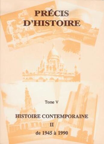 Couverture du livre « Precis d'histoire (tome 5) » de Sa Urs Dominicaines aux éditions Clovis