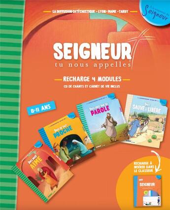 Couverture du livre « 8-11 ans - recharge orange ( cd carnet de vie) - modules 1 a 4 - ne » de La Diffusion Catechi aux éditions Mame