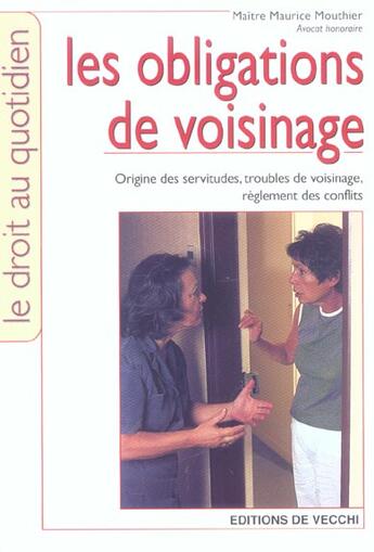 Couverture du livre « Obligations du voisinage (les) » de Mouthier aux éditions De Vecchi