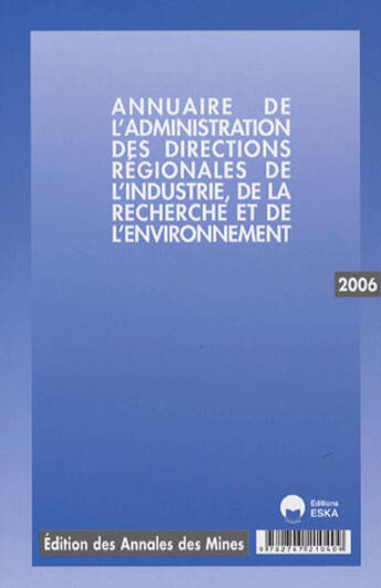 Couverture du livre « Annuaire drire 2006 » de  aux éditions Eska