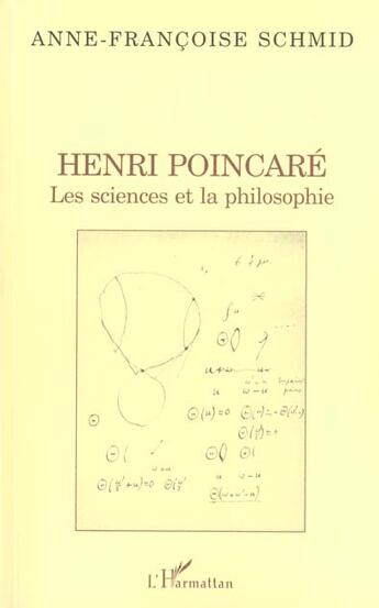 Couverture du livre « Henri poincare - les sciences et la philosophie » de Schmid A-F. aux éditions L'harmattan