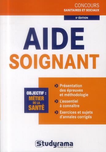 Couverture du livre « Aide-soignant (édition 2013) » de Philippe Domingues et Caroline Binet aux éditions Studyrama