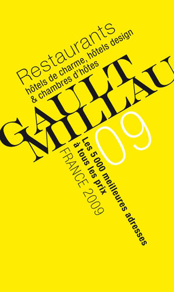 Couverture du livre « Guide gault millau france 2009 » de Gault&Millau aux éditions Gault&millau