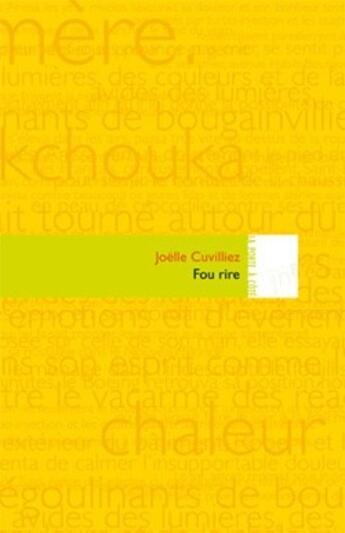 Couverture du livre « Fou rire » de Joelle Cuivilliez aux éditions Editions In8