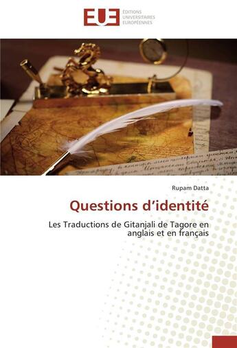 Couverture du livre « Questions d identite » de Datta-R aux éditions Editions Universitaires Europeennes