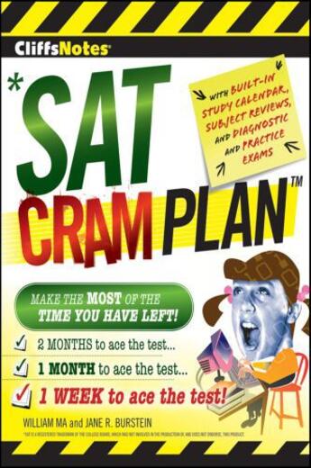 Couverture du livre « CliffsNotes SAT Cram Plan 2nd Edition » de Ma William aux éditions Houghton Mifflin Harcourt