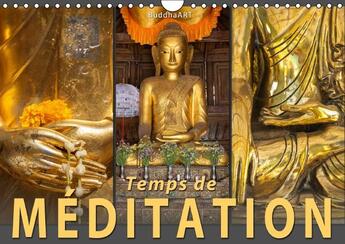 Couverture du livre « Temps de méditation ; calendrier mural 2016 din A4 horizontal » de Buddhaart aux éditions Calvendo