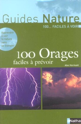 Couverture du livre « 100 orages faciles a prevoir » de Alex Hermant aux éditions Nathan