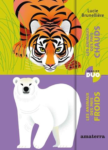 Couverture du livre « Les animaux des pays chauds, les animaux des pays froids » de Lucie Brunelliere aux éditions Amaterra