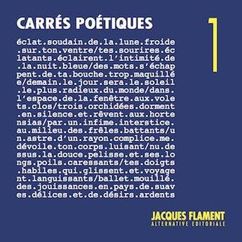 Couverture du livre « Carres poetiques /1 » de Recueil Collectif aux éditions Jacques Flament