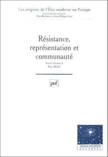 Couverture du livre « Resistance representation & communau » de Blickle P. aux éditions Puf