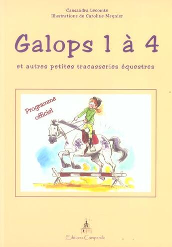 Couverture du livre « Galops 1 a 4 » de Cassandra Lecomte aux éditions Campanile