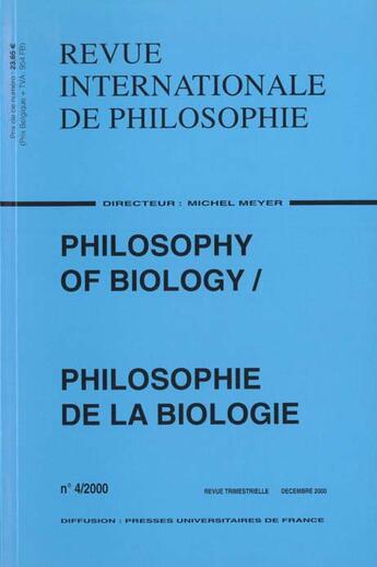 Couverture du livre « Revue Internationale De Philosophie N.214 » de Revue Internationale De Philosophie aux éditions Puf