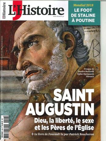 Couverture du livre « L'histoire n 448 st augustin - juin 2018 » de  aux éditions L'histoire