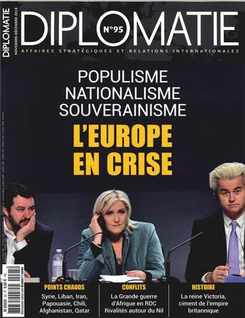 Couverture du livre « Diplomatie n 95 l'europe en crise - novembre/decembre 2018 » de  aux éditions Diplomatie