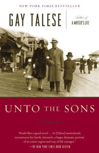 Couverture du livre « Unto The Sons » de Talese Gay aux éditions Random House Digital