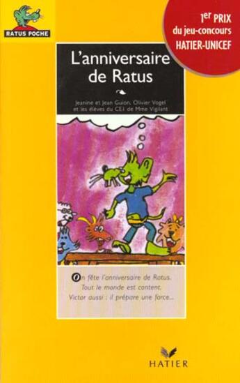 Couverture du livre « L'Anniversaire De Ratus » de Guion et Vogel aux éditions Hatier