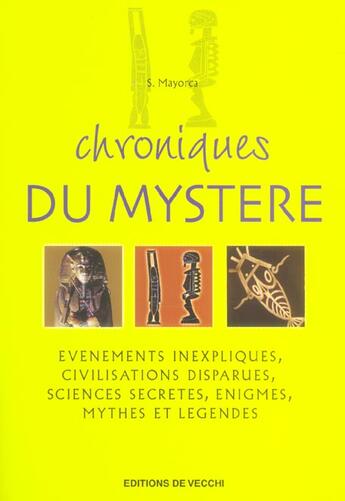 Couverture du livre « Chroniques du mystere » de Mayorca aux éditions De Vecchi