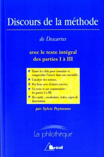 Couverture du livre « Le discours de la méthode de Descartes » de S Peyturaux aux éditions Breal