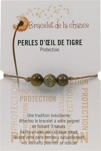 Couverture du livre « Bracelet de la chance ; perles d'oeil de tigre » de  aux éditions Dg-exodif