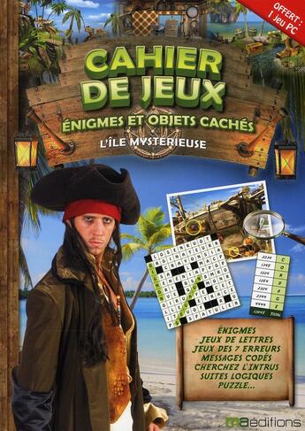 Couverture du livre « Cahier de jeux ; énigmes et objets cachés t.2 ; l'île mystérieuse » de Jean-Michel Jakobowicz aux éditions Ma