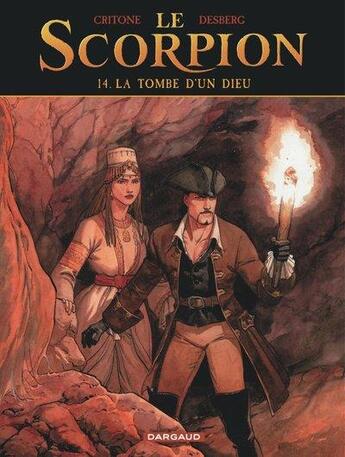 Couverture du livre « Le scorpion Tome 14 : la tombe d'un dieu » de Stephen Desberg et Enrico Marini aux éditions Dargaud