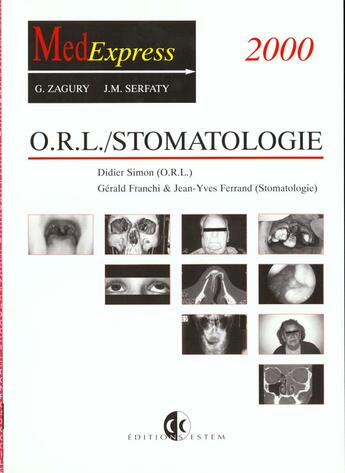 Couverture du livre « Orl stomatologie collection med express » de Simon aux éditions Estem