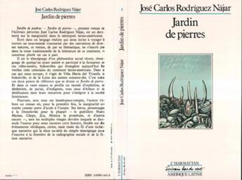 Couverture du livre « Jardin de pierres » de Jose Carlos Rodriguez Najar aux éditions L'harmattan