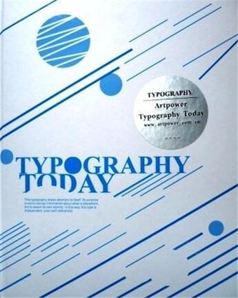 Couverture du livre « Typography today » de Bronvnie Barbara aux éditions Gingko Press