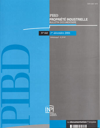 Couverture du livre « PIBD T.841 » de  aux éditions Documentation Francaise