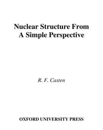 Couverture du livre « Nuclear Structure from a Simple Perspective » de Casten R F aux éditions Oxford University Press Usa