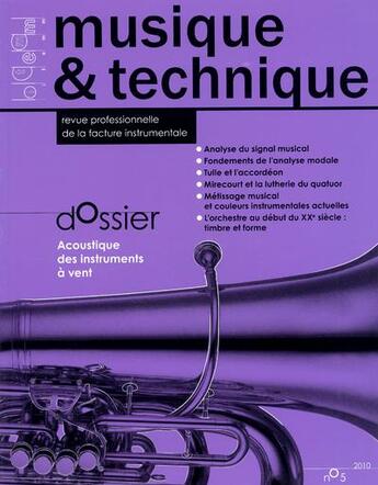 Couverture du livre « Musique et technique - numero 5 - vol05 » de  aux éditions L'entretemps