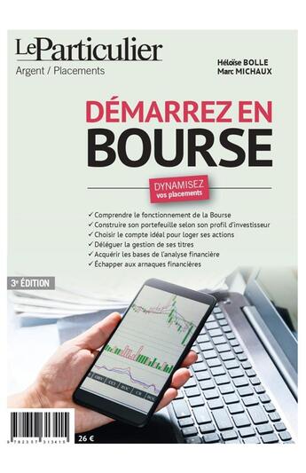 Couverture du livre « Démarrez en bourse » de Heloise Bolle et Marc Michaux aux éditions Le Particulier