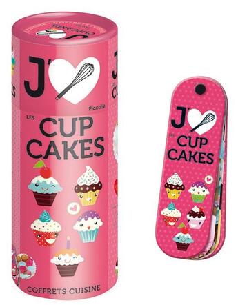 Couverture du livre « Coffret cuisine : j'aime les cup cakes » de  aux éditions Piccolia