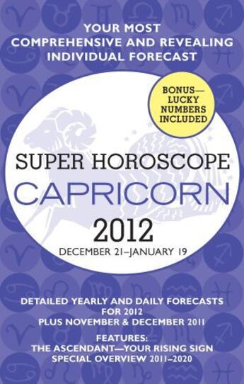 Couverture du livre « Capricorn (Super Horoscopes 2012) » de Beim Margarete aux éditions Penguin Group Us