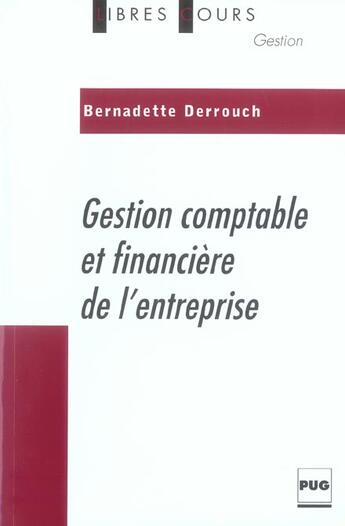 Couverture du livre « Gestion comptable et financiere » de Derrouch aux éditions Pu De Grenoble