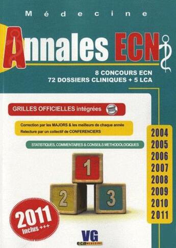 Couverture du livre « Annales ecn 2004-2011 » de  aux éditions Vernazobres Grego
