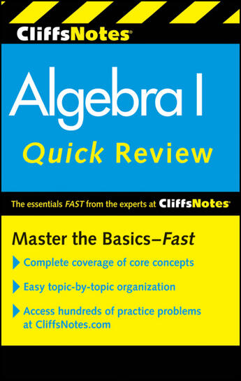 Couverture du livre « CliffsNotes Algebra I Quick Review, 2nd Edition » de Bobrow Jerry aux éditions Houghton Mifflin Harcourt