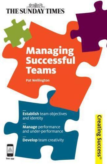 Couverture du livre « Managing Successful Teams » de Wellington Pat aux éditions Kogan Page Digital