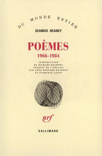 Couverture du livre « Poèmes (1966-1984) » de Seamus Heaney aux éditions Gallimard